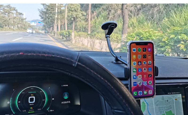 Car phone holder, windshield suction cup, 360° rotating