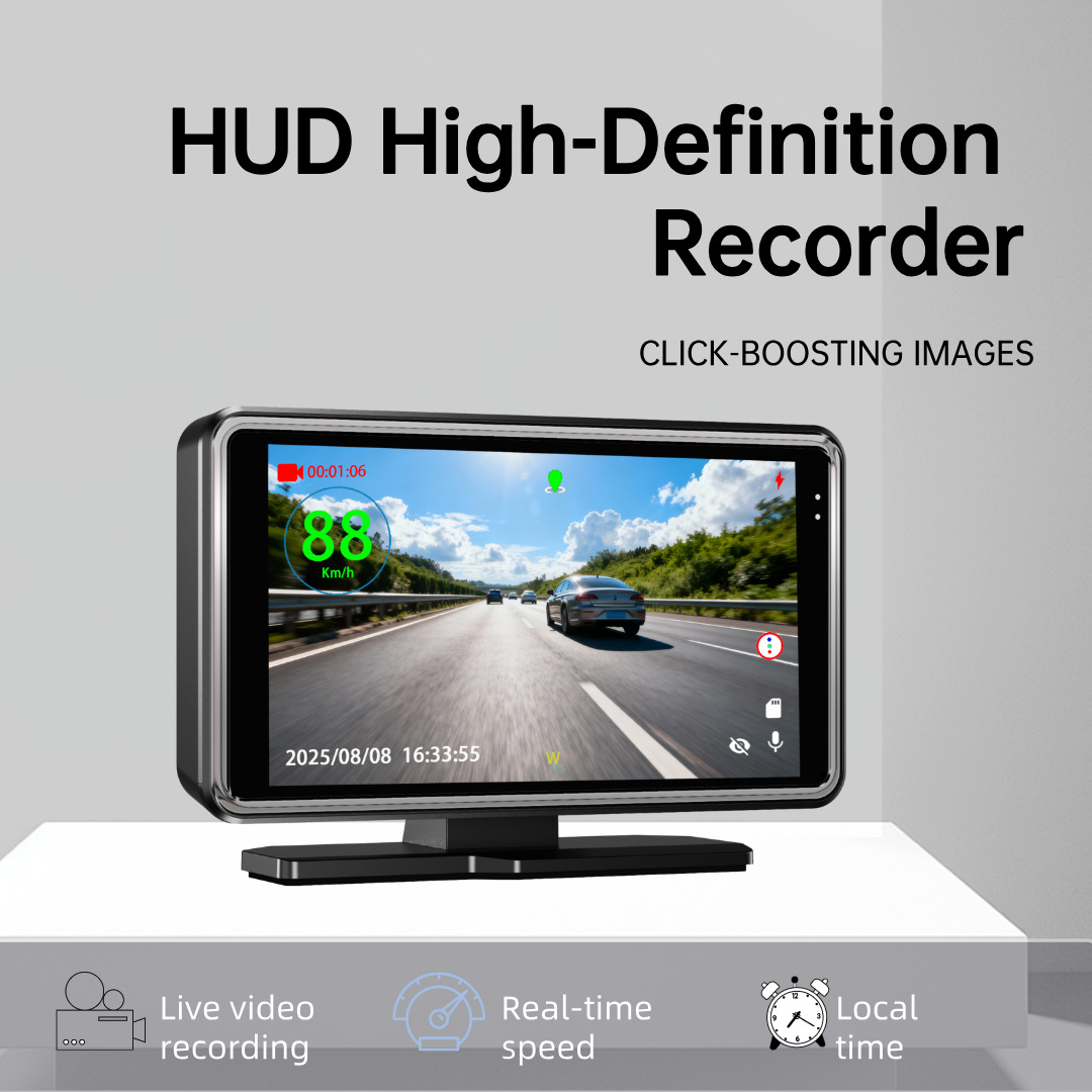 5-Zoll-HD-Dashcam, HUD-Head-up-Display 2-in-1