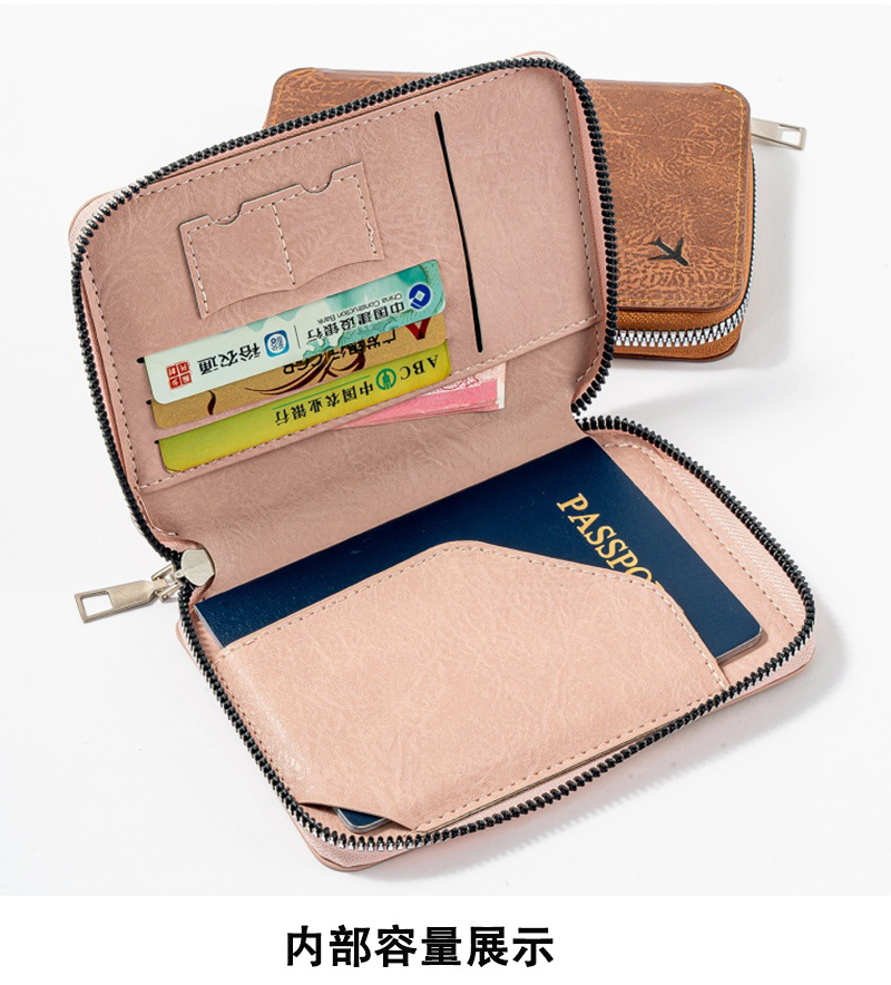 RFID passport holder with travel document storage