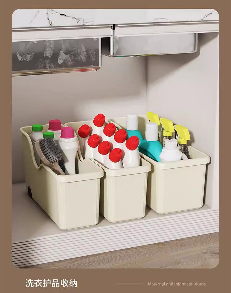 Kitchen storage rack with wheels, under-sink, multi-purpose