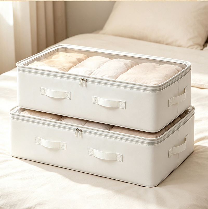 White Under-Bed Storage Box Foldable