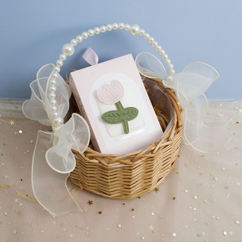 Tulpen-Handtuch-Geschenkset, 4-teilig
