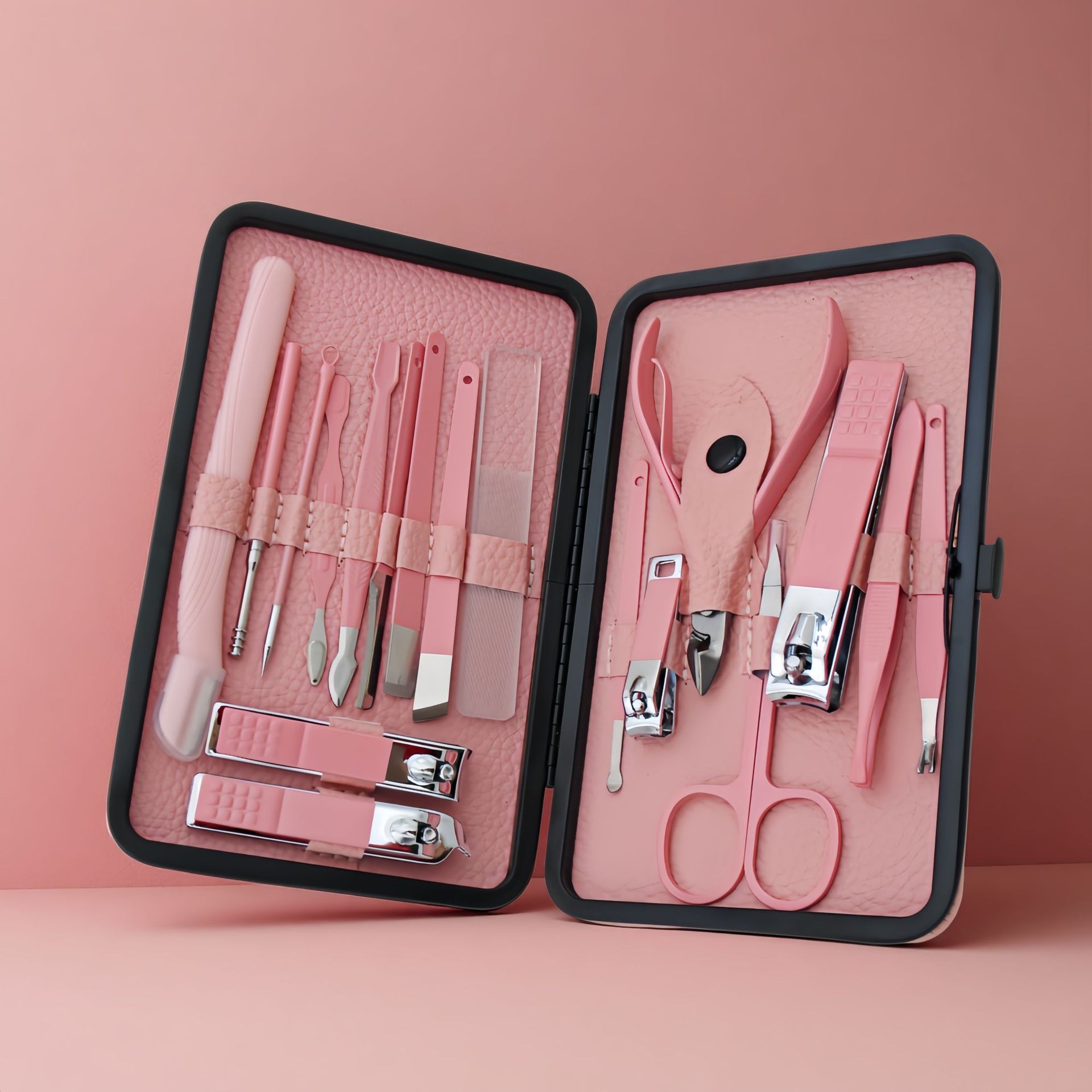 Manicure pedicure set, matcha green, 18-piece