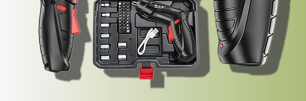 Aufladbarer Mini-Elektroschrauber-Set mit Zubehör