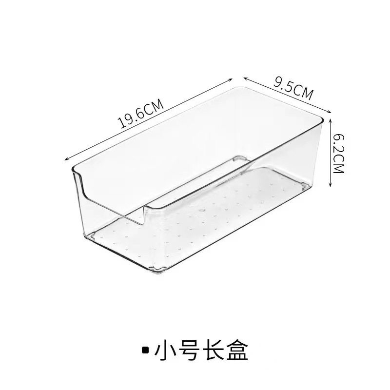 Acrylic desktop storage box, transparent, for cosmetics and skincare