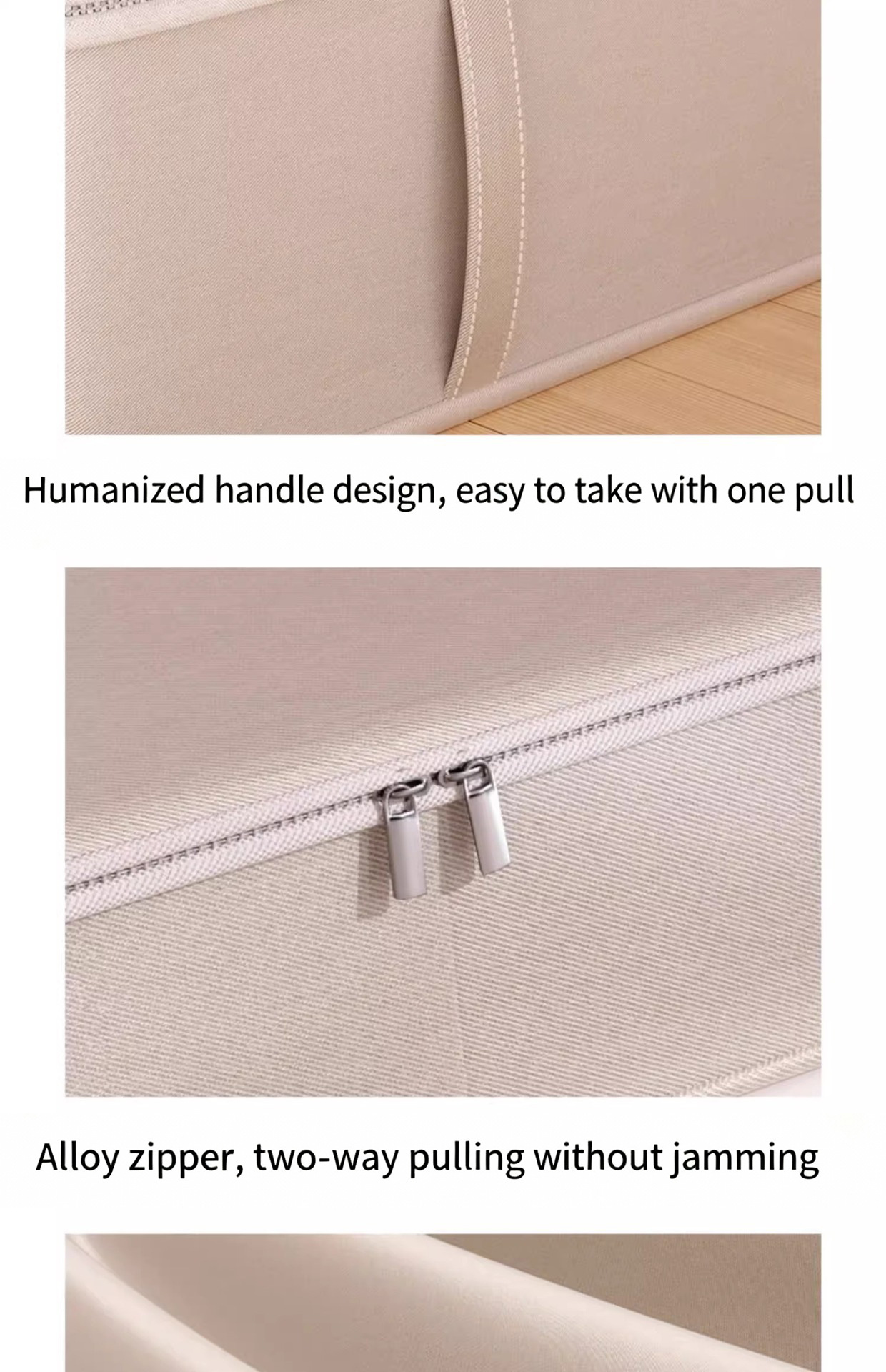 Bed storage box, large capacity, for quilts and down jackets