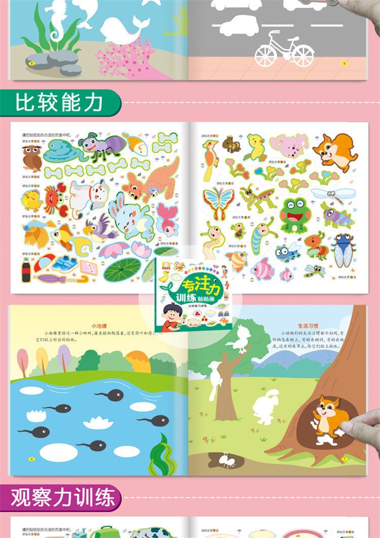 Concentration Sticker Book Ages 0-6 Educational