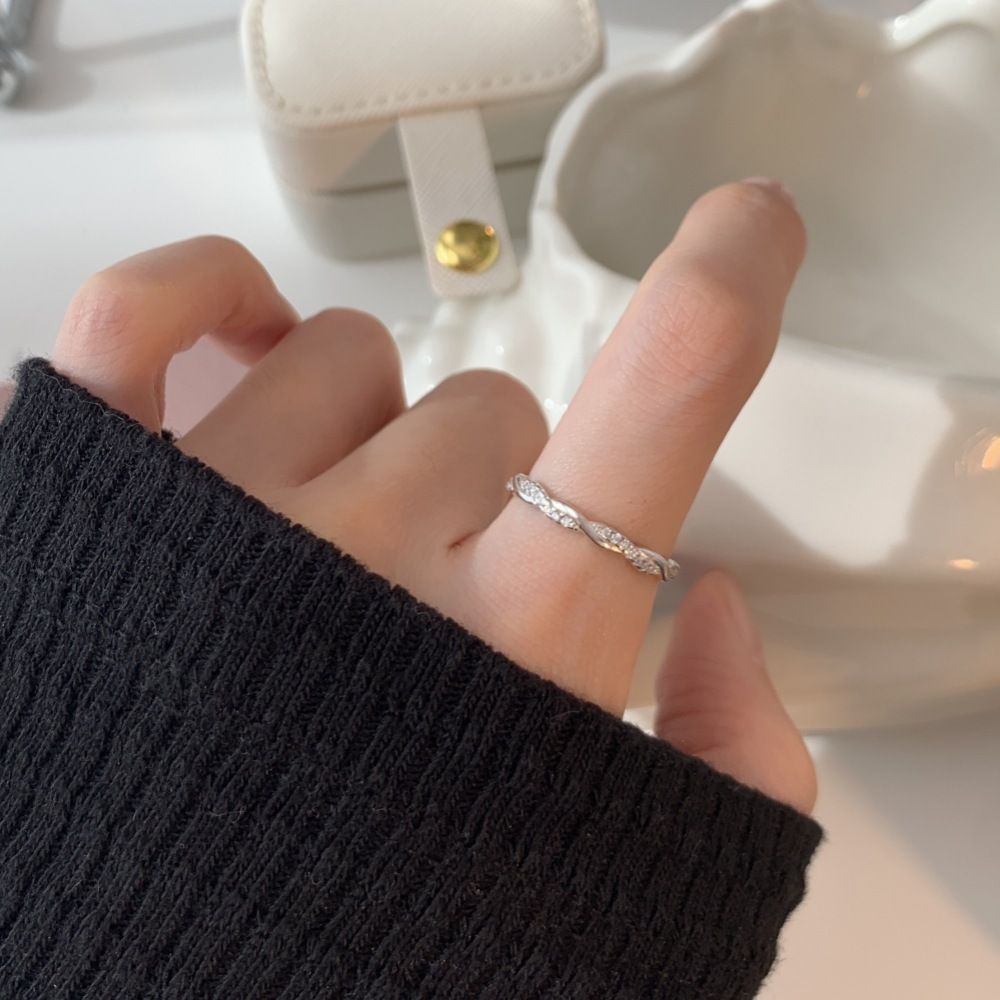 S925 gümüş zirkon yüzük kadın, antika stil