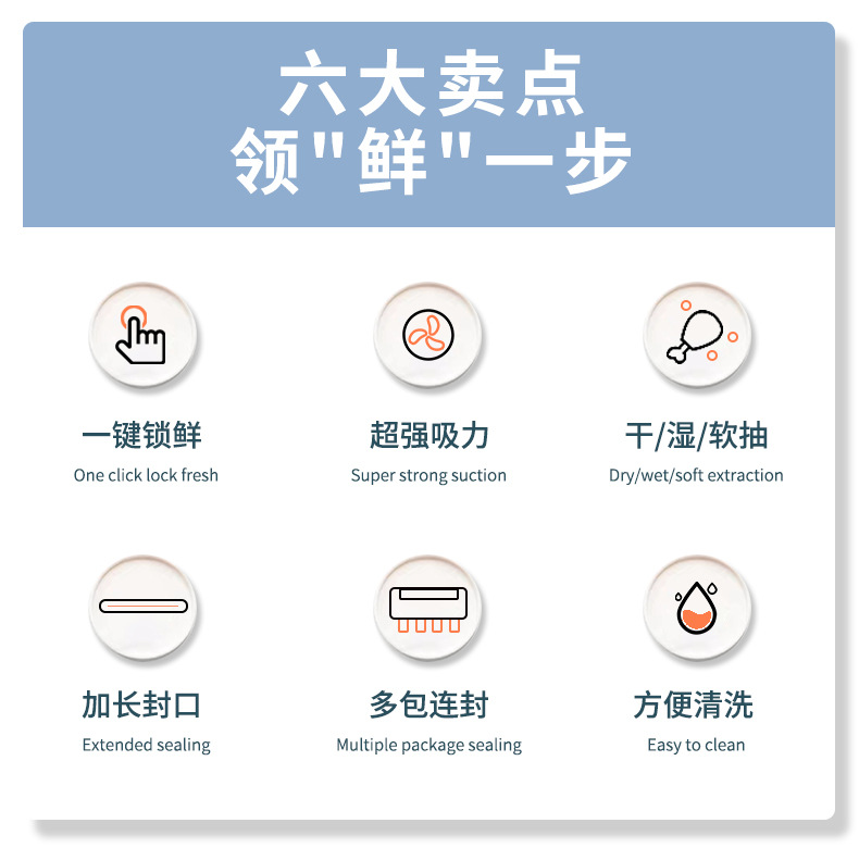 Automatic vacuum sealing machine for food bags, household type