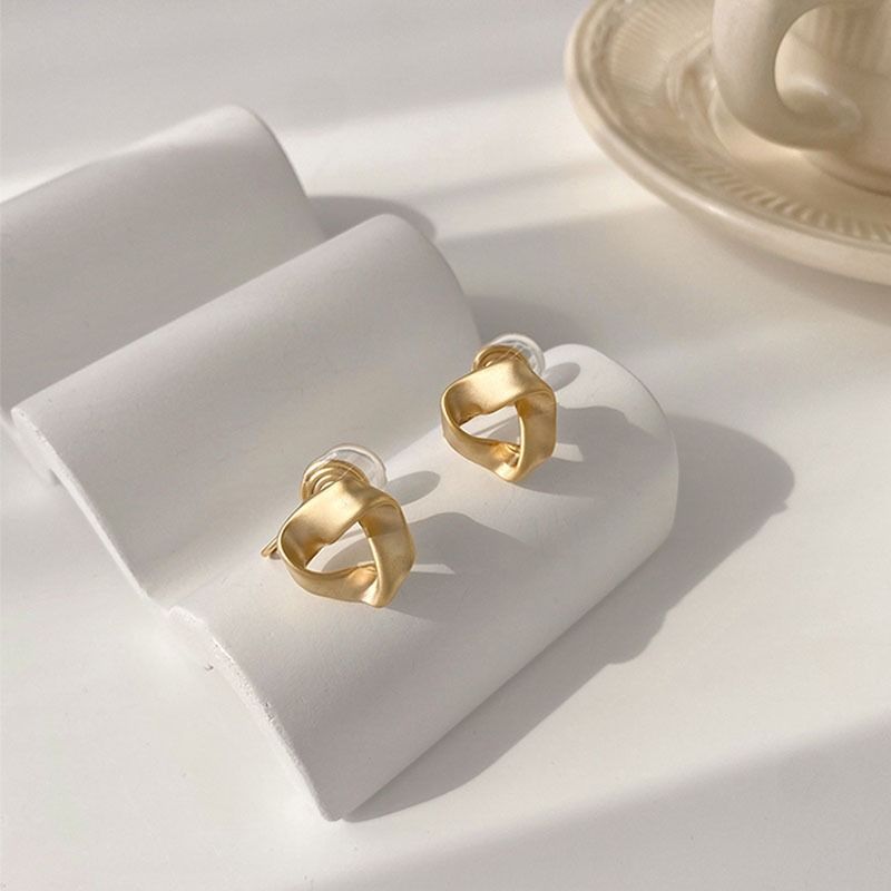 Metall-Ohrringe Ringform, französischer Ohrclip ohne Loch
