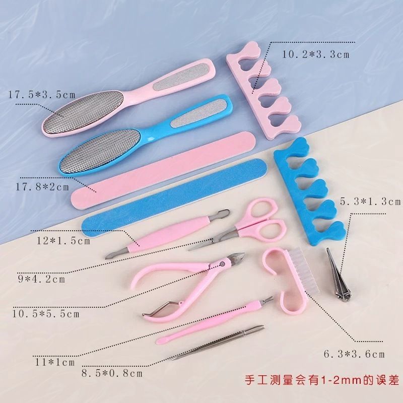 Manikür ve pedikür set, 10 parça, profesyonel