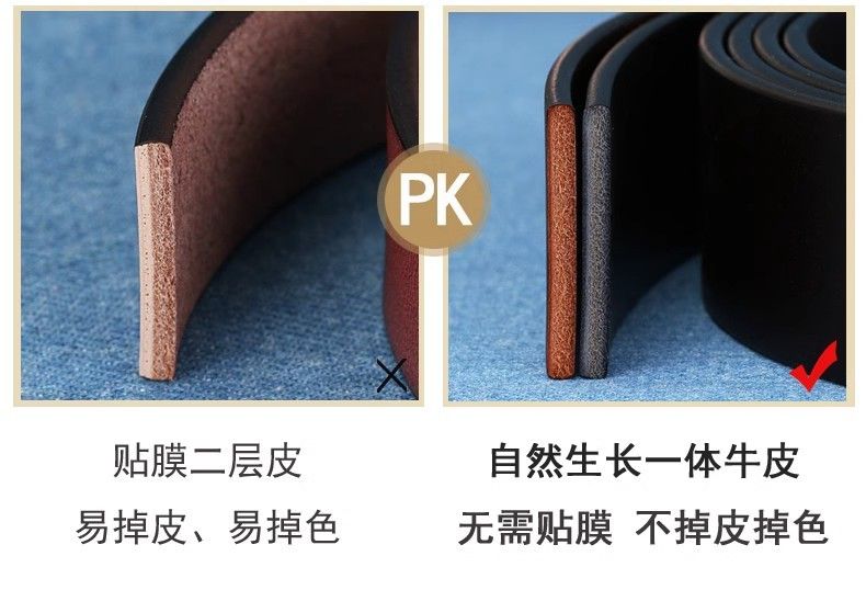 Paolo genuine cowhide belt, two-layer leather