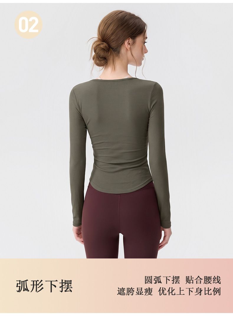 Women's Yoga Outfit with Cross V-Neck, Pilates Training
