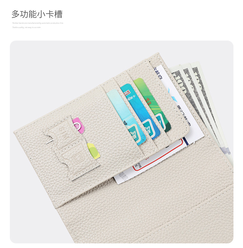 RFID-Reisepass-Tasche, multifunktional, Leder