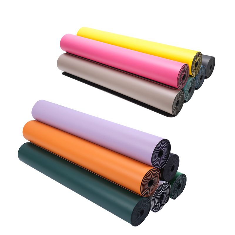 PU rubber yoga mat, position lines, anti-slip, beginner