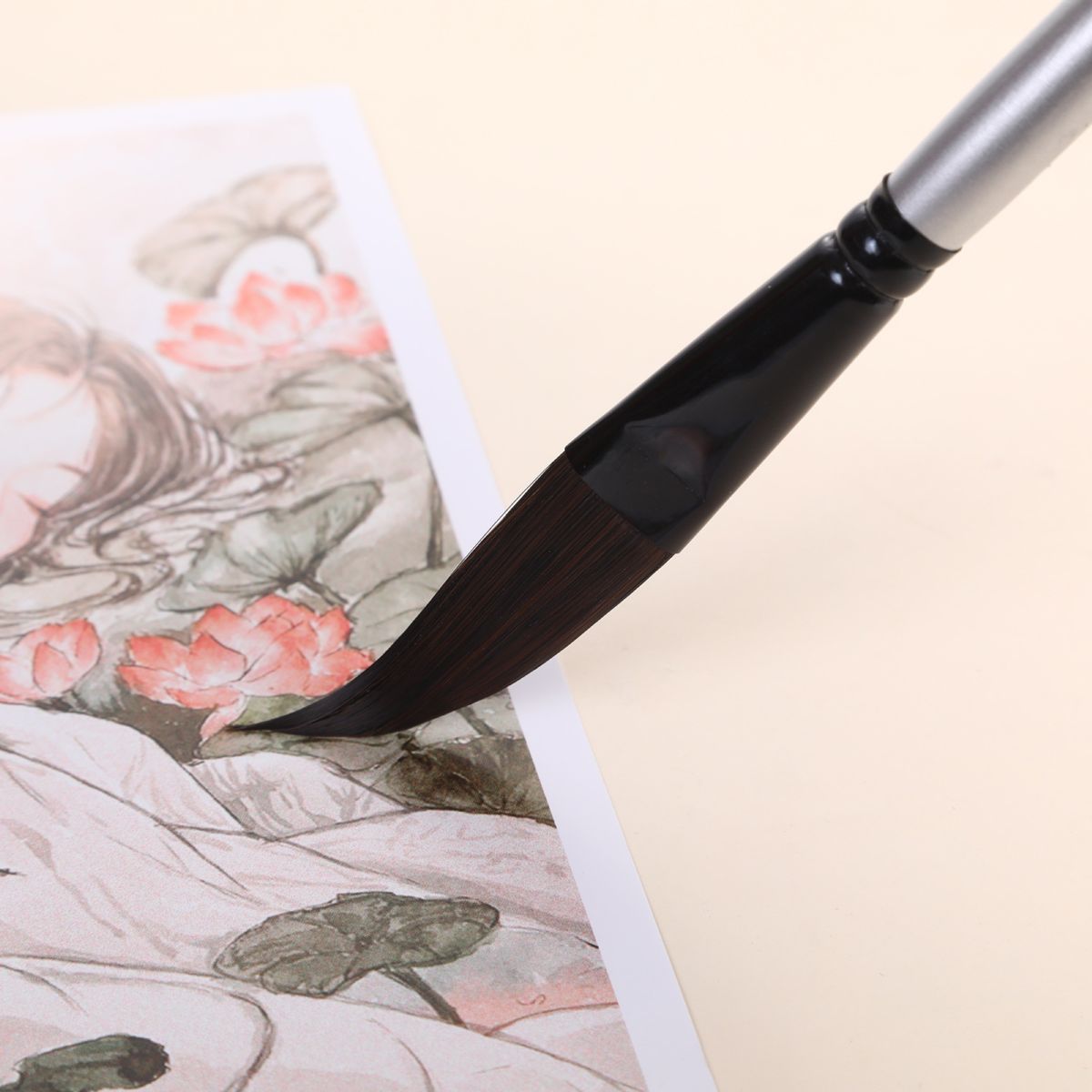 跨境刀型笔美术画笔套装四支全套勾线笔刀锋笔刷绘画工具厂家批发