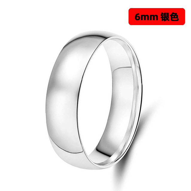 Titanium steel women's ring, stainless steel, 2-6mm widths