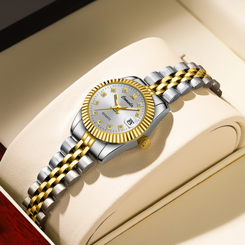 Couple quartz watch, waterproof with calendar