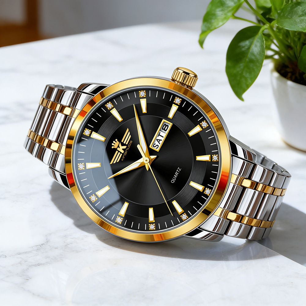 Men's Automatic Dual Calendar Watch Waterproof Luminous