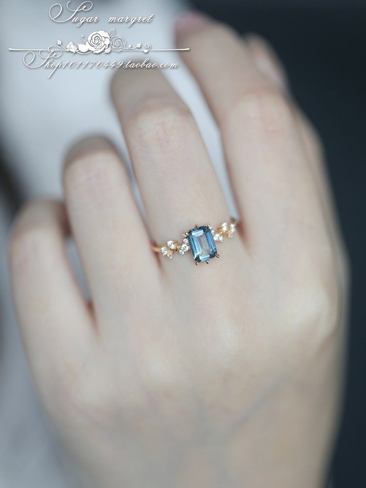 London-Blau Topas Ring, Luxus