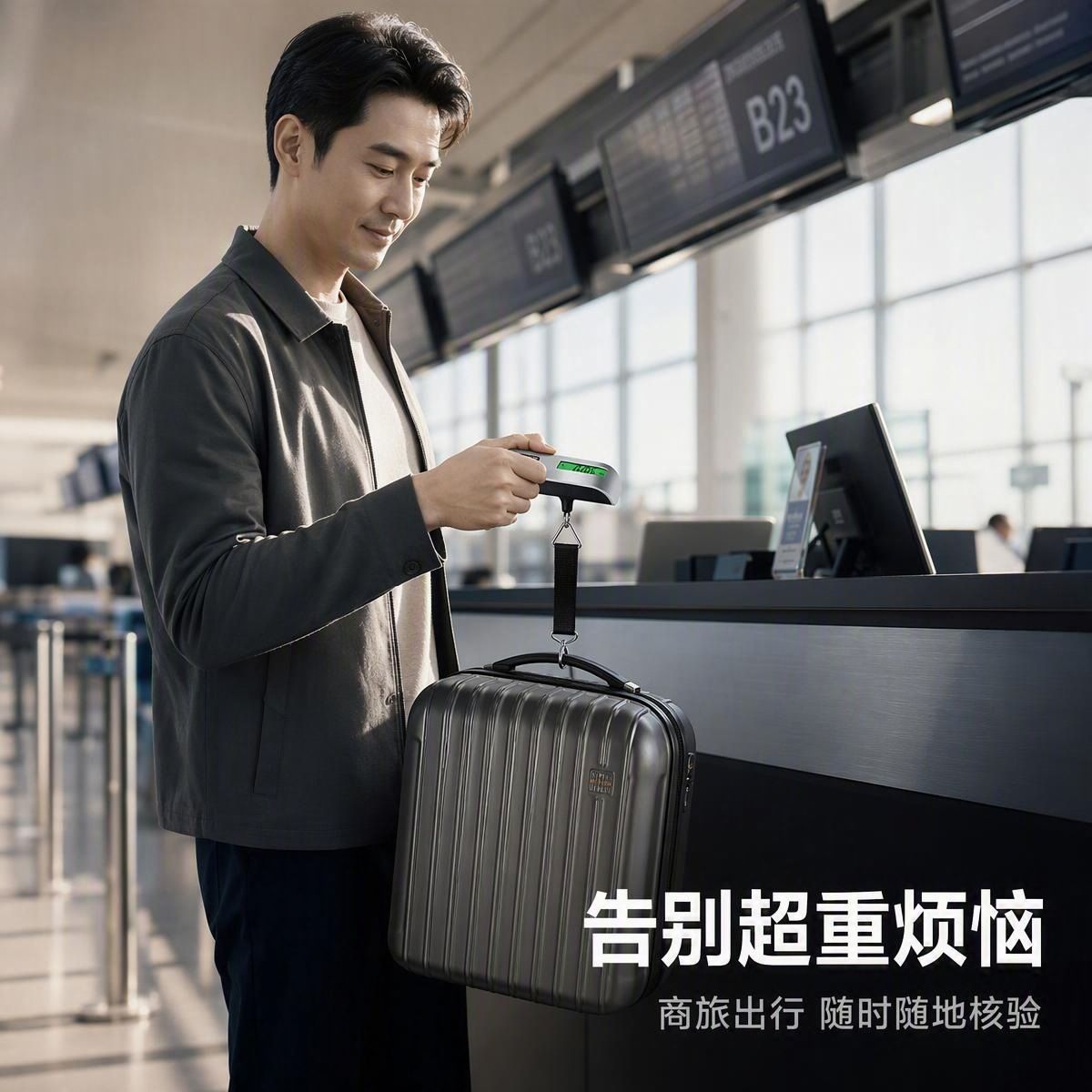 Electronic Luggage Scale 50kg Portable Hanging