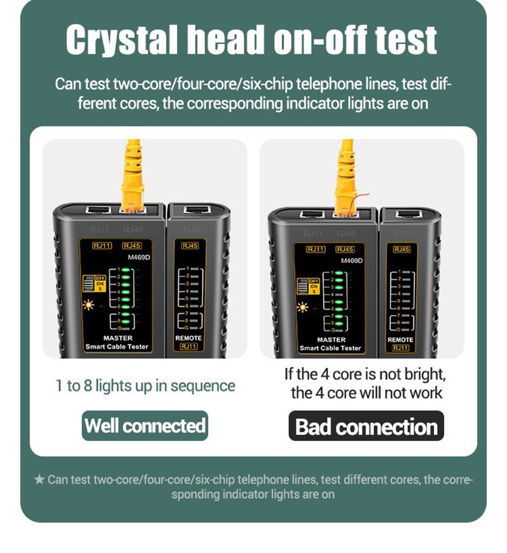Ağ kablosu test cihazı, çok fonksiyonlu tester