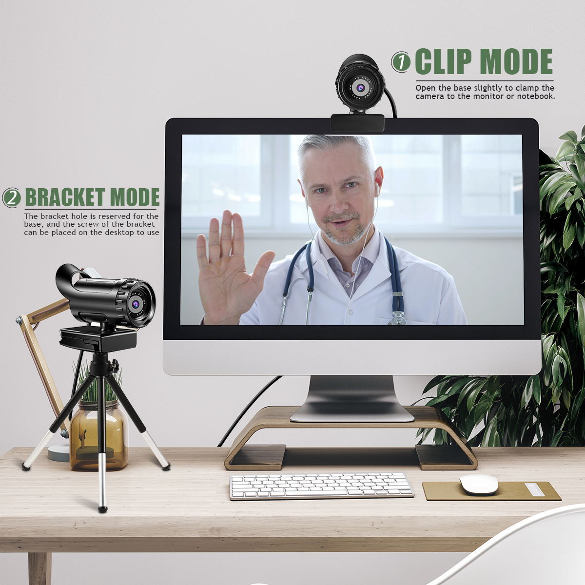 4K-Webcam für Computer, Auto-Focus, USB Live-Streaming
