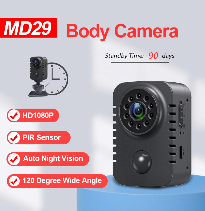 MD29 sport camera PIR low power infrared night vision