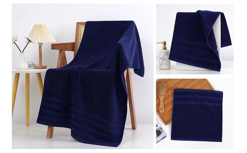 Cotton towel set 3-piece, thick, absorbent, soft