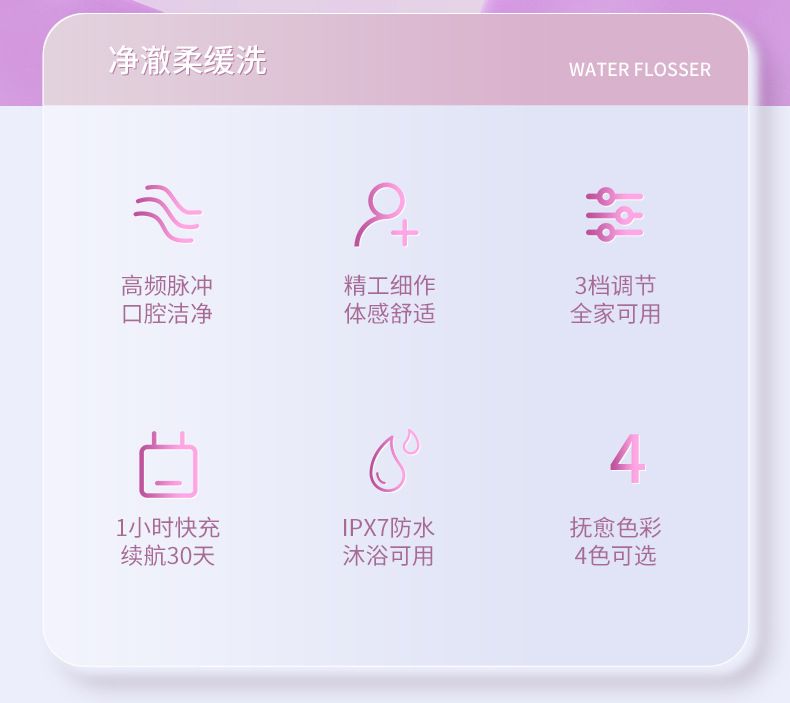 新款网红抖音便携式电动冲牙器智能洗牙器水牙线口腔冲牙器家用