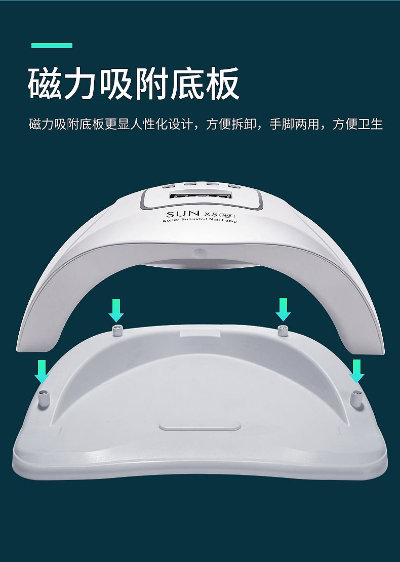 SUNX5MAX nail lamp, 180W, LED with sensor