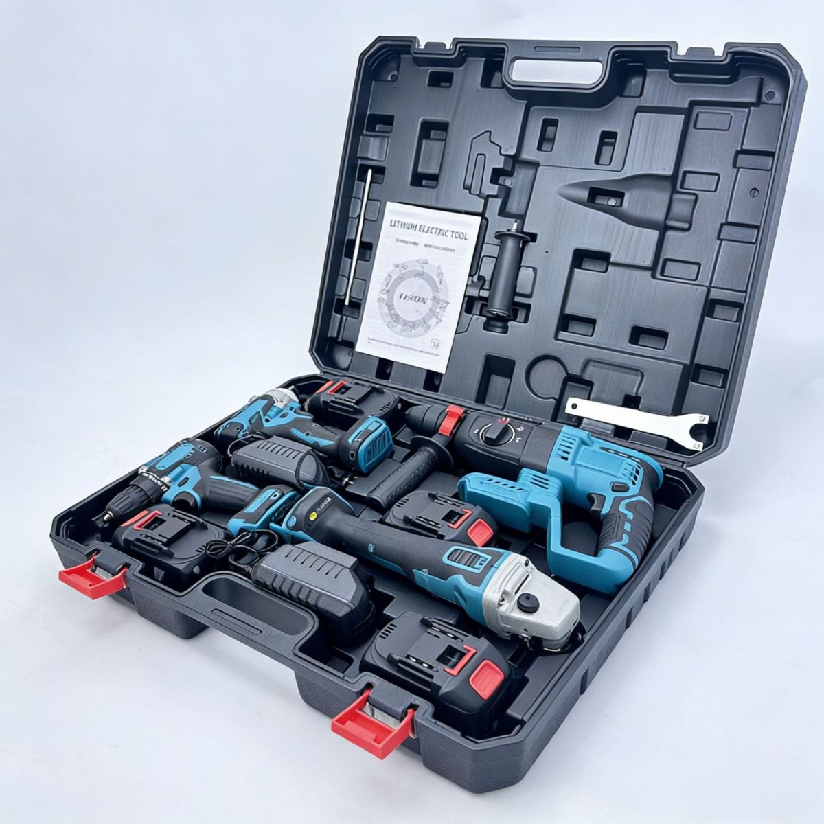 Brushless lithium electric tool set, four-piece