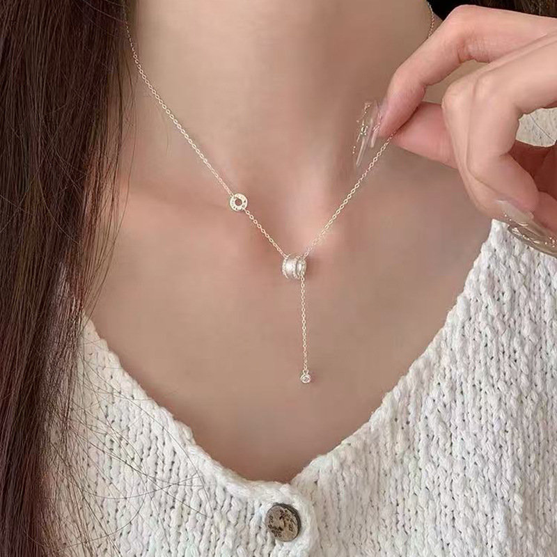 S925 Sterlingsilber Zirkonia-Halskette für Damen