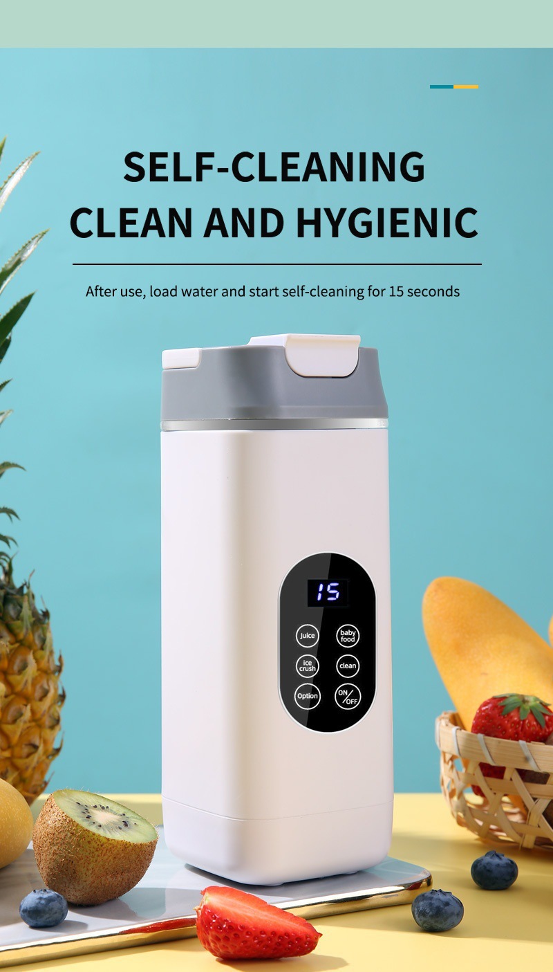 Portable USB rechargeable juicer, 12 blades, ice crusher