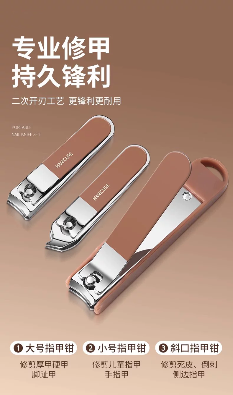 Nail scissors set anti-splash boxed tools