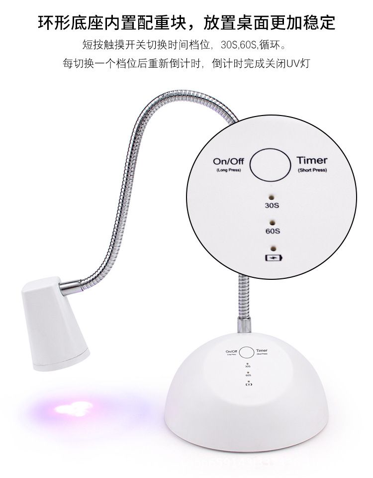 Desktop LED nail curing lamp