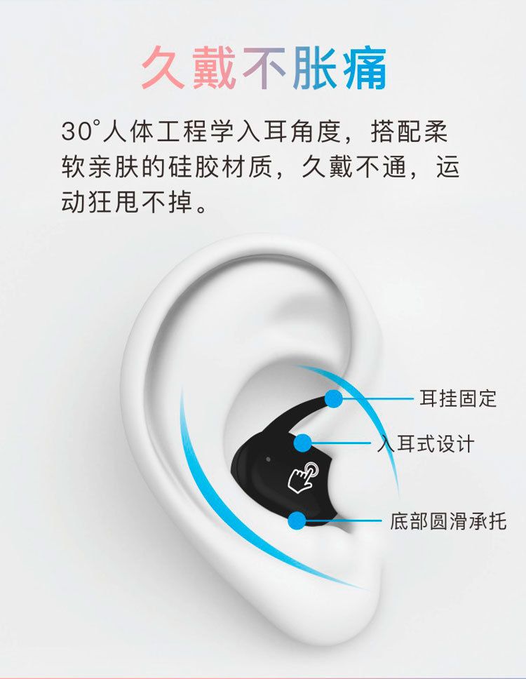 Y30/TWS-4/TWS-5 touch Bluetooth earbuds, frosted finish, power indicator