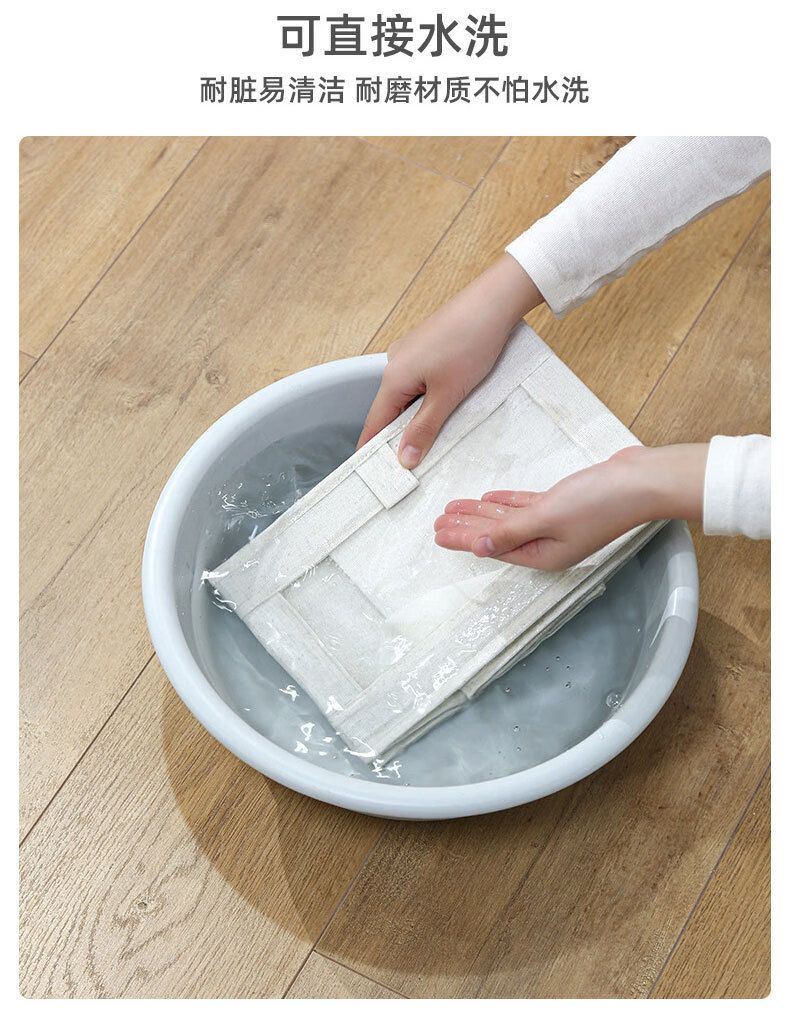 Cotton Linen Clothing Storage Box Foldable Large Capacity