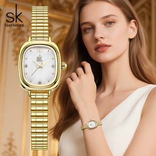SK Damenuhr, luxuriöses minimalistisches Design mit Stahlarmband