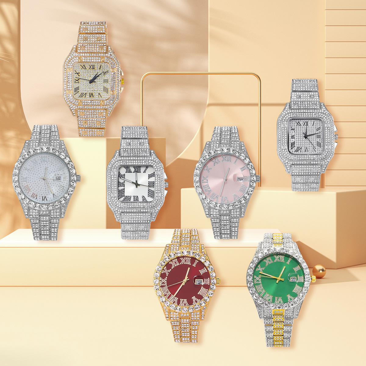Men's 7-Piece Gift Set, Fashionable Watches