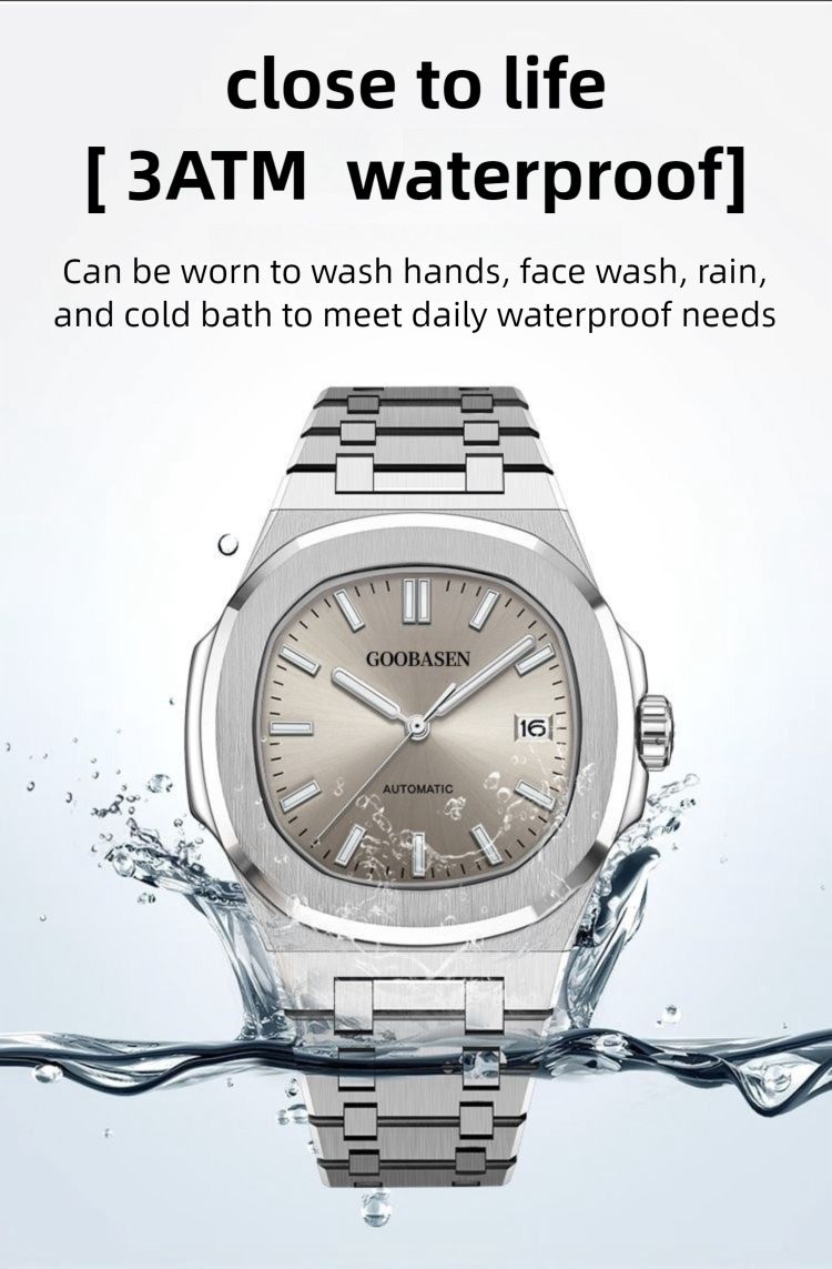 Wasserdichte Herrenuhr mit Nachtlicht