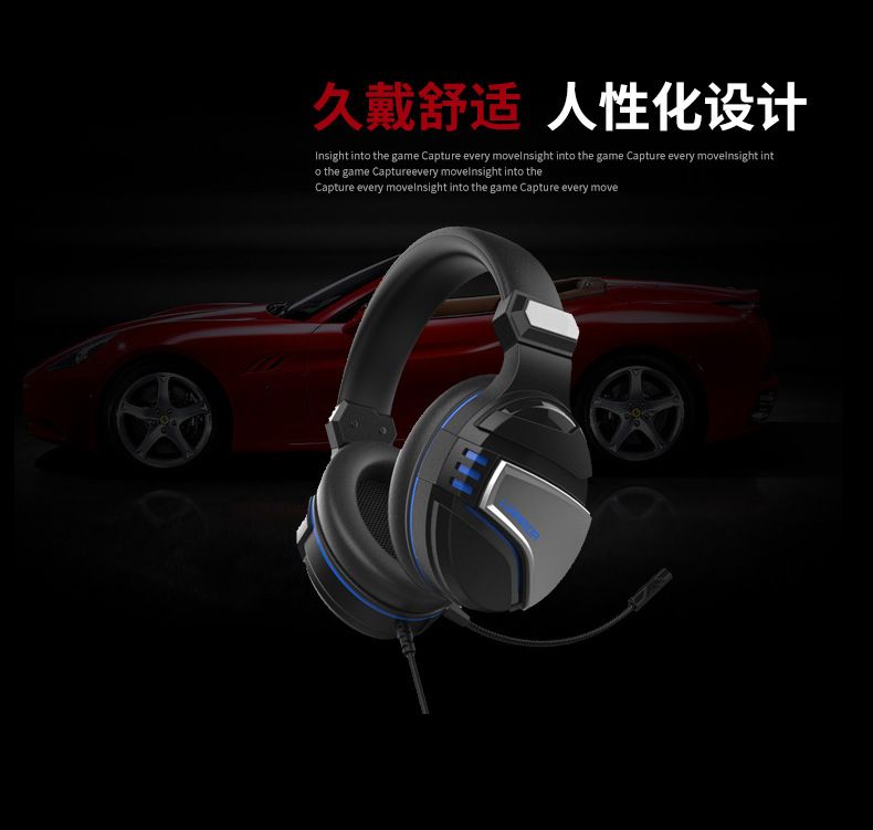 Dier Wired Gaming Headset, Steel Over-Ear with Mic