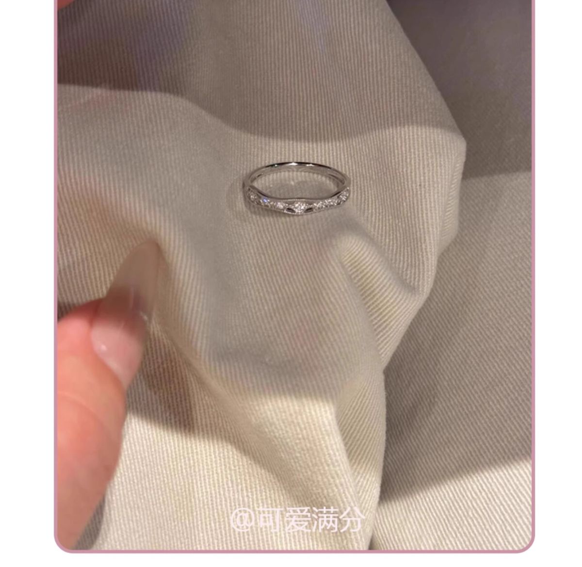Zirkonia durchbrochener Ring, koreanischer Stil