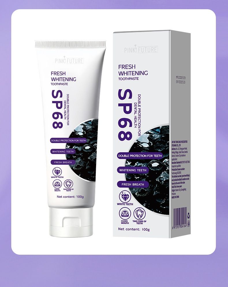 PINK FUTURE SP68 oothpaste 跨境美白牙膏校正牙色去黄清新口气