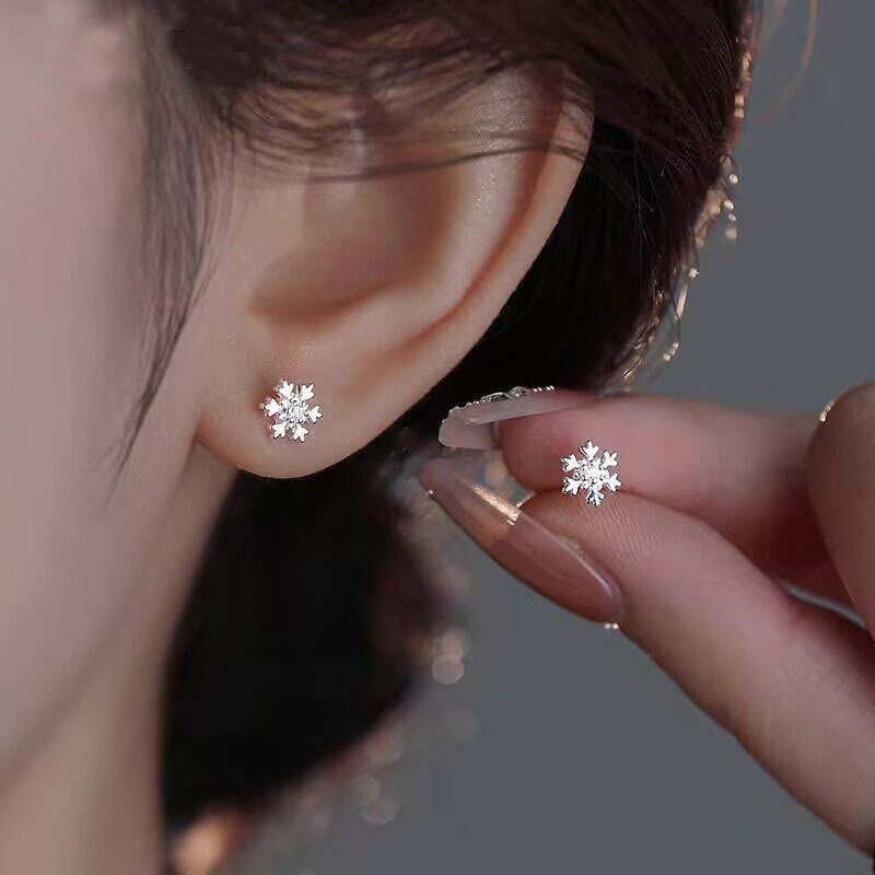 S925 sterling silver stud earrings, hypoallergenic