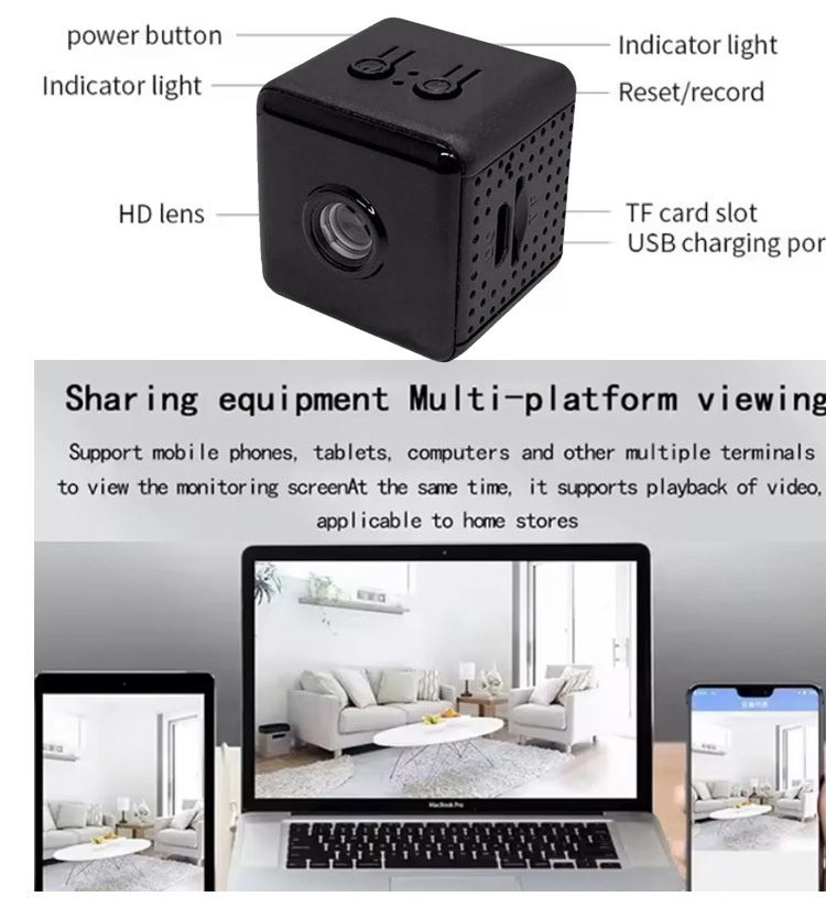 X6DS WiFi security camera, 480p, night vision