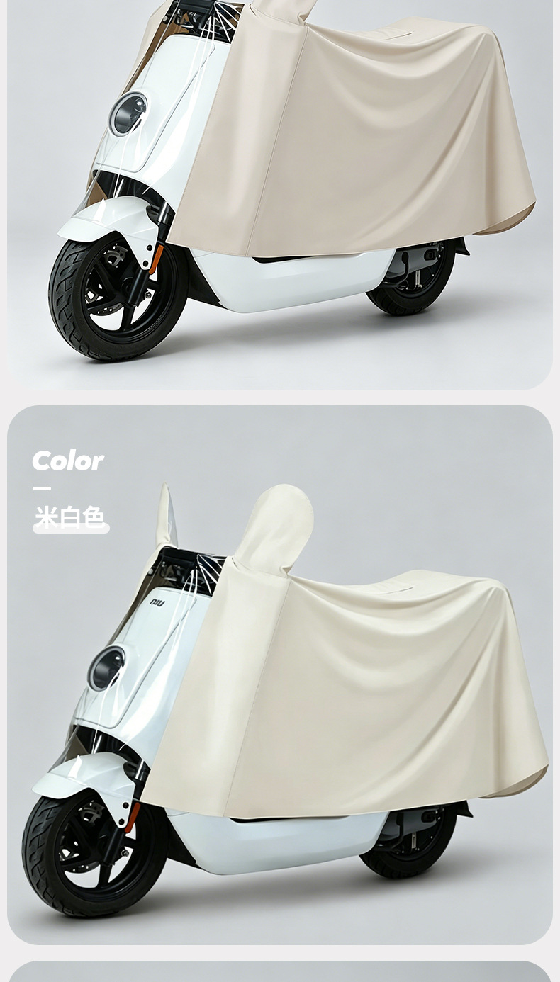 Elektrikli scooter yağmurluk, kalın su geçirmez, 2 in 1