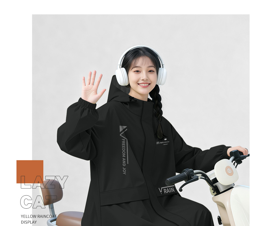 Zhengyu Langversion Regenjacke Ganzkörper mit Ärmeln