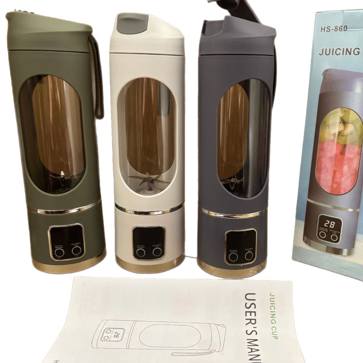 跨境迷你家用榨汁机便携式充电小型果汁杯学生家用榨汁杯榨汁分离