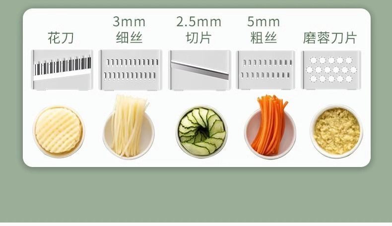 Multifunctional vegetable cutter, potato shredder, hand guard